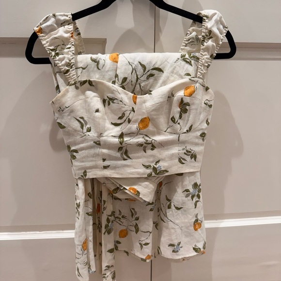 Reformation Clyde In Citron 2 Piece Set - Picture 5 of 7